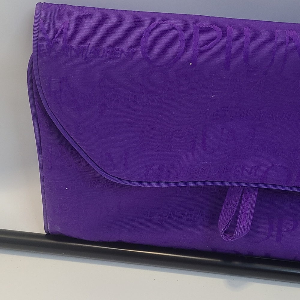 YSL Yves Saint Laurent opium purple makeup bag / clutch - Picture 7 of 8